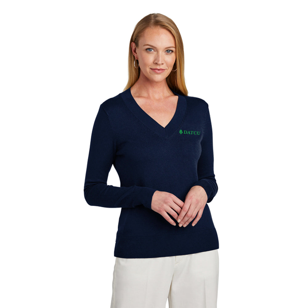 Women’s Cotton Stretch V-Neck Sweater