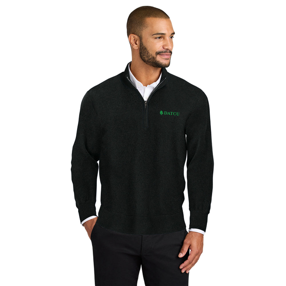 Men Easy Care 1/4-Zip Sweater